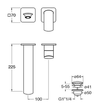 PROFILO CRIPF259 - Wall-mounted single handle washbasin mixer by CRISTINA Rubinetterie - view 3